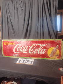 1950s Drink Coca Cola Tin Sign (1 of 1)