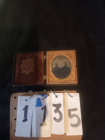 Two US Civil War Tintype Soldiers in Gutta Percha Case (1 of 3)