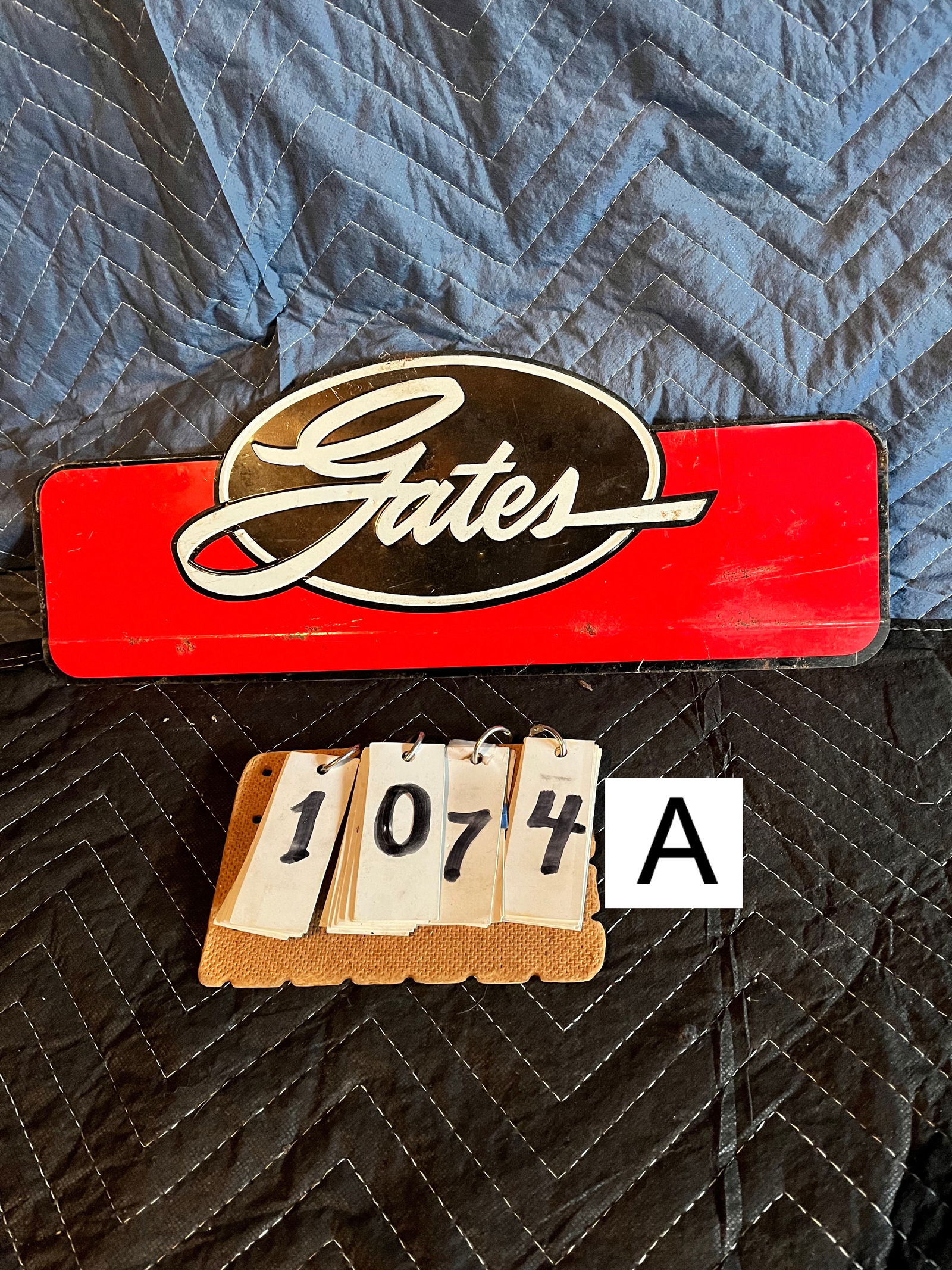 Gates Metal Sign Auction