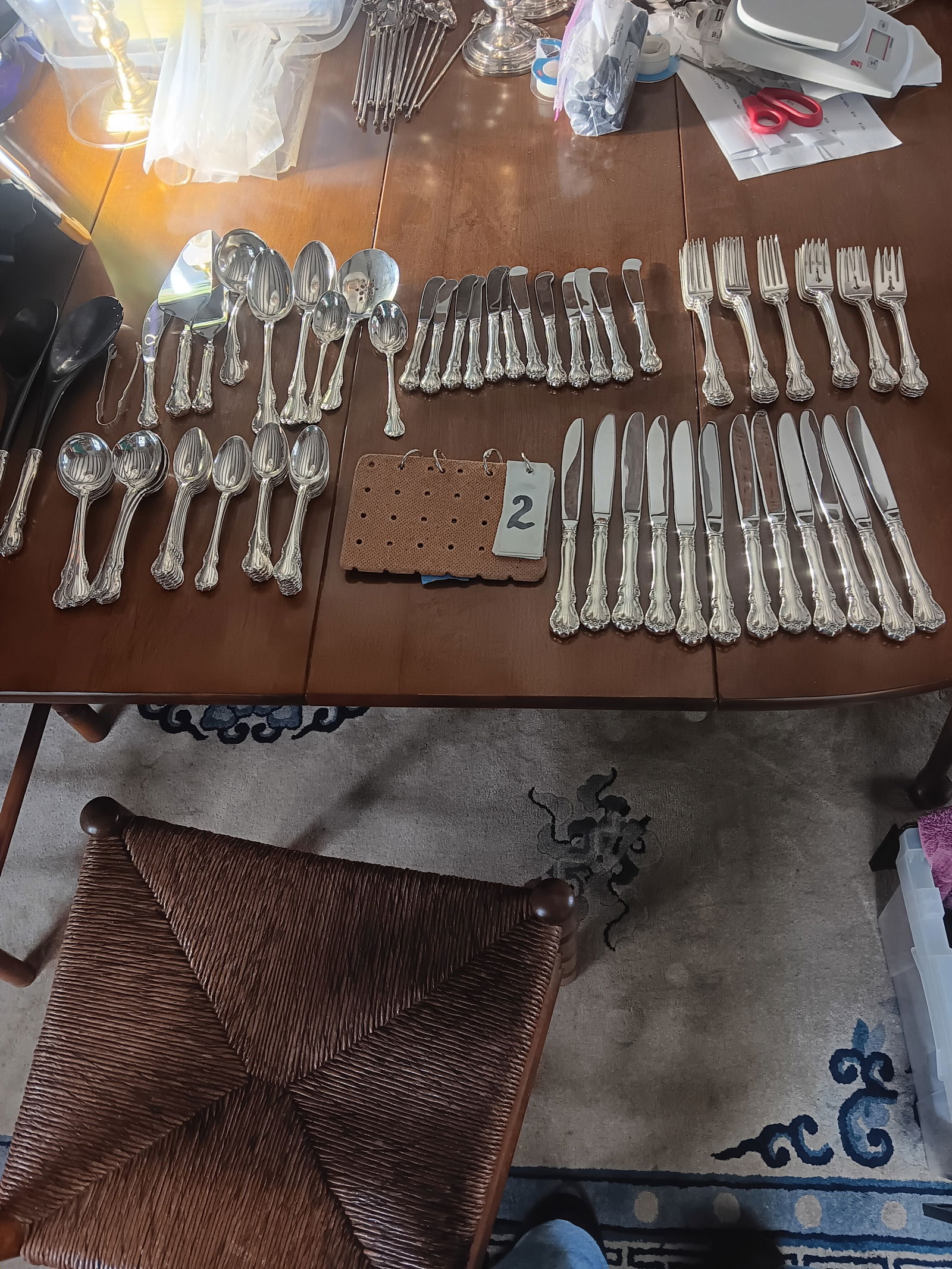 96 Piece French Provincial Sterling Silver Flatware Set by Towle (1 of 7)