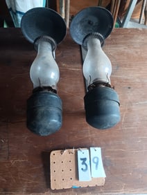 Two Railroad Wall Lamps