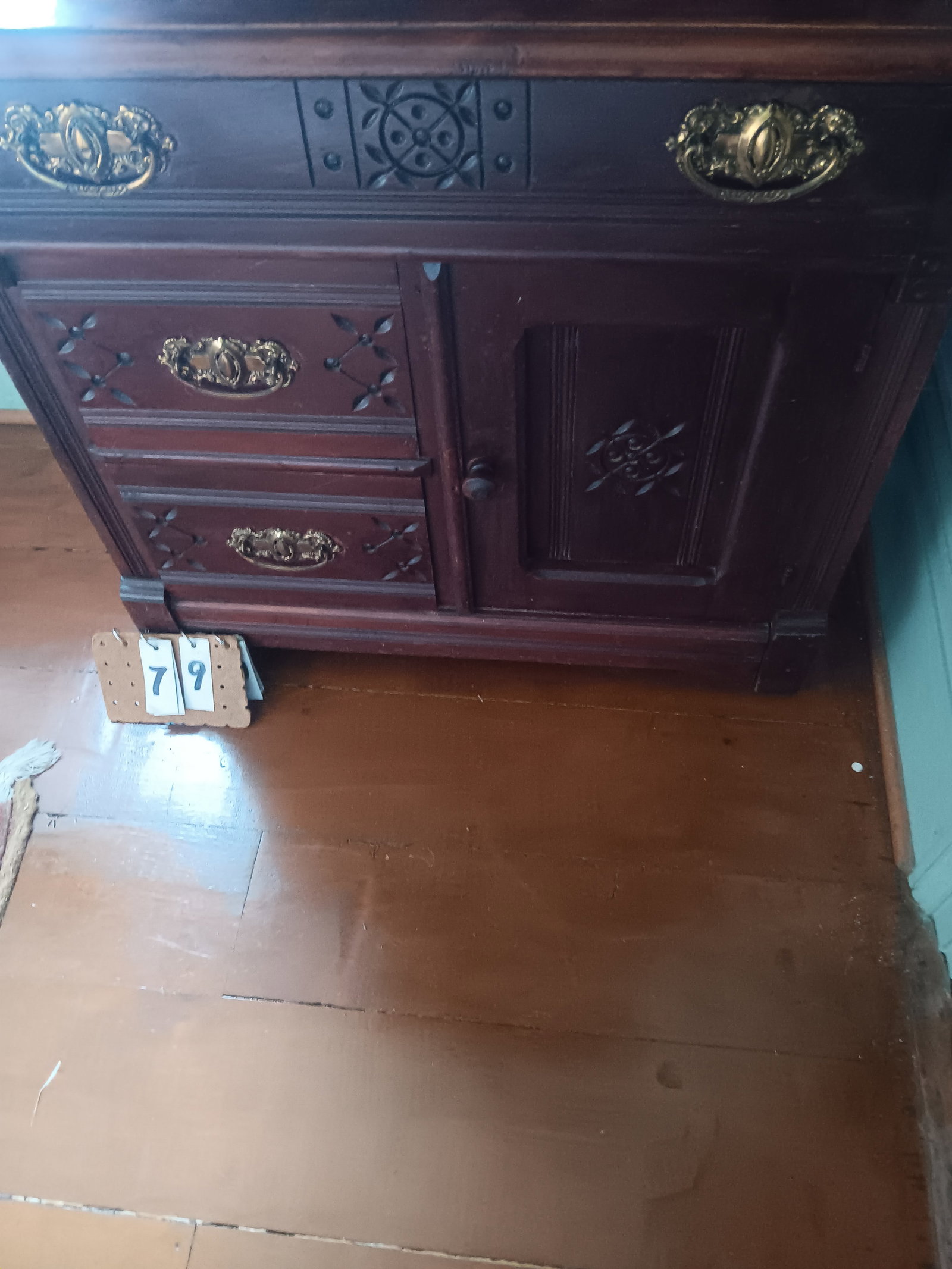 1890s Maple Butter Mold Carved Commode (1 of 4)