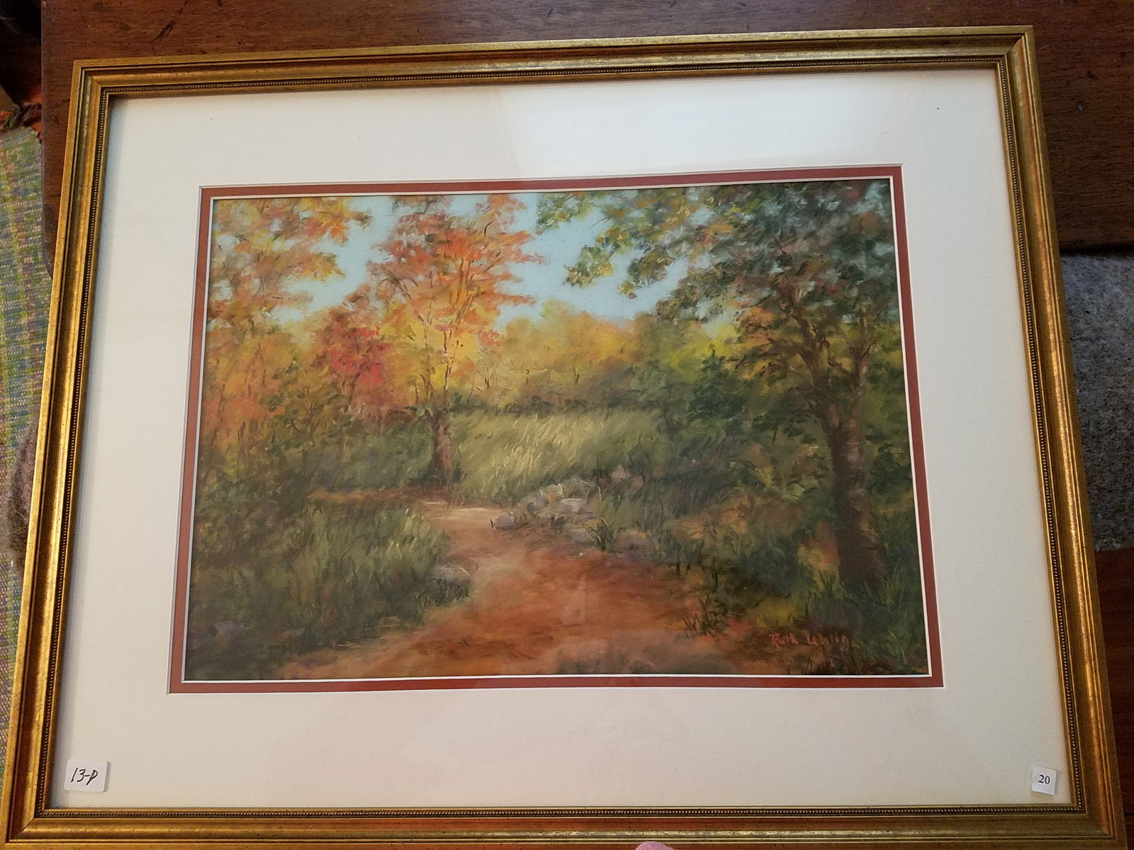 Ruth A. Uhlig Pastel Painting "Autumn Path" (1 of 5)