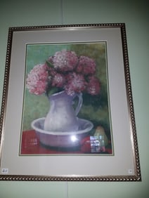 Ruth A. Uhlig Pastel Painting Titled "Pitcher and Bowl"
