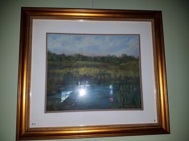 Ruth A. Uhlig Pastel Painting Titled "Summer Visitors, Wilsons Bay"