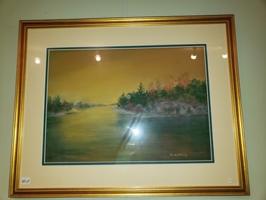 Ruth A. Uhlig Pastel Painting Titled "Murray Island/TI Park"
