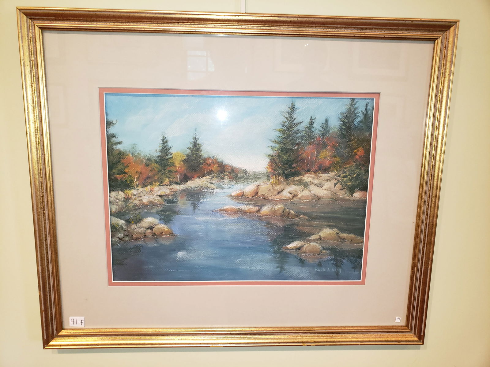 Ruth A. Uhlig Pastel Painting Titled "Moose River II" (1 of 2)