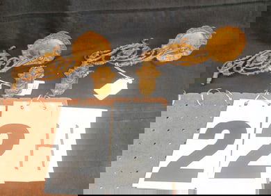 1860s Victorian American Brass Wall Candle Holders