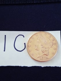American 1874-S $20 Liberty Head Gold Coin