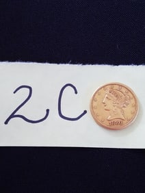 American 1880-S $5 Liberty Head Gold Coin