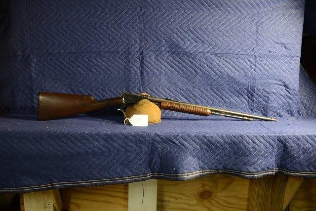 Winchester Model 62A: Winchester Model 62A. 22S/L/LR pump gun. Some pitting, finish is worn bright. Serial No. 135028.