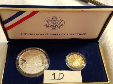 US Mint $5 Gold and Silver Coin Set