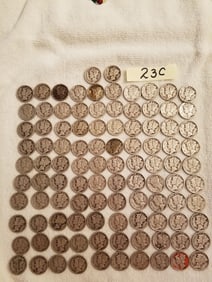 102 US Mercury Dimes