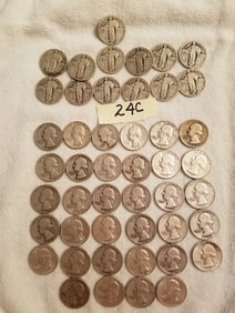 Large Lot of US Silver Quarters