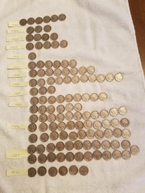 Large Collection of Buffalo Nickels
