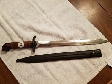 WWI Swedish Model 1914 Bayonet and Scabbard