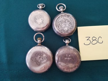 Four Coin Silver Pocket Watches