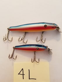 Two Vintage Creek Chub Bait Company Pikie Fishing Lures