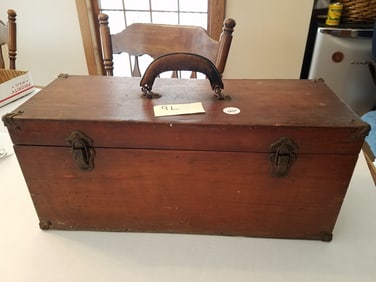 Vintage Wooden Tackle Box with Fishing Contents - UPDATED INFORMATION