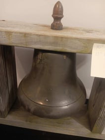 1890s American Solid Brass Railroad Bell with Ringer