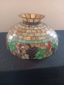 1900s American Leaded Glass Lamp