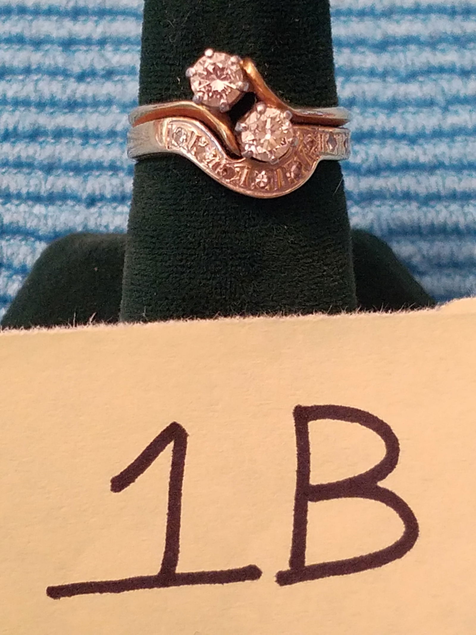 14K Gold and Diamond Engagement and Wedding Rings