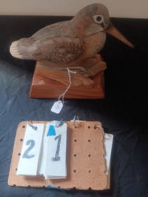 Hand Carved Wood Shorebird by Mike Wavercak