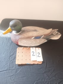 Hand Carved 1982 Wood Duck Decoy Signed by Mike Wavercak