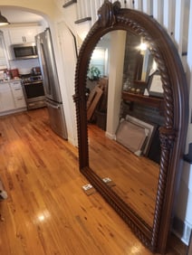 Monumental 19c American Walnut Mirror