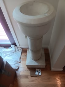 19c Marble Holy Water Stand