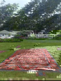 Handmade Indian Oriental Room Size Wool Rug