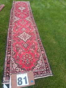 Handmade Persian Hamadan Wool Runner