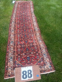 Handmade Iranian Hamadan Oriental Wool Runner