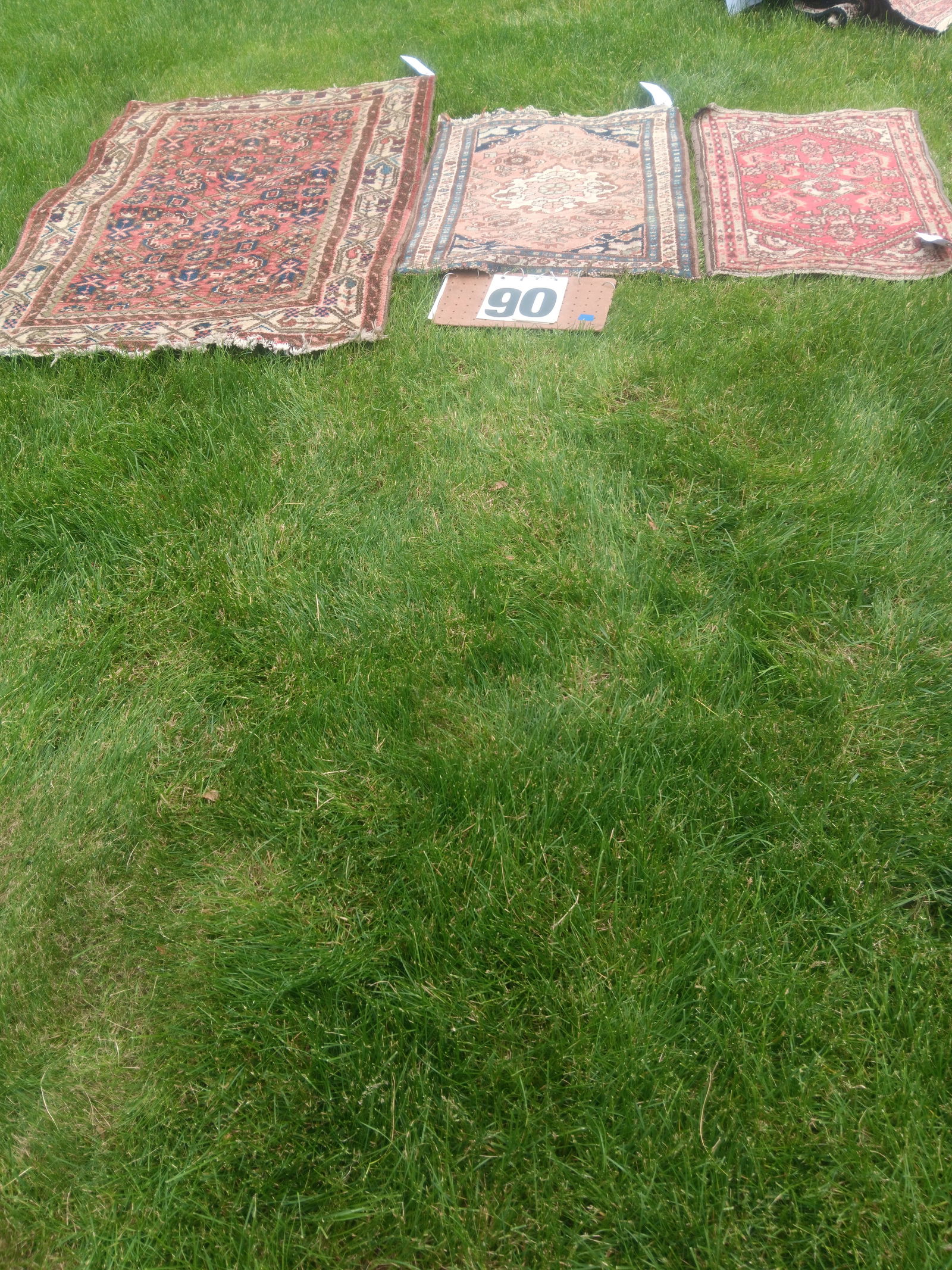 Three Handmade Iranian Oriental Rugs: Three handmade Iranian Oriental rugs, sold as is. See photos. From the Dr. Thomas Fallon Collection.