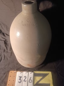 Scarce 1800s Cortland, NY Three Gallon Stoneware Jug