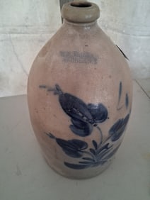 1830s Geddes, NY W.H. Farrar Four Gallon Stoneware Jug