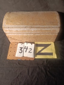 1800s Paper Mache Covered Domed Children's Box