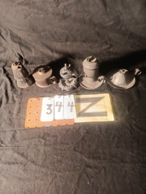 Five 19c Whale Oil Lamps