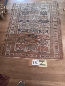 Nice 19c Handmade Caucasian Oriental Rug
