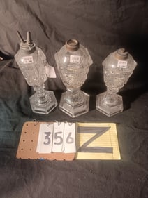 Three 18c to 19c Whale Oil Lamps