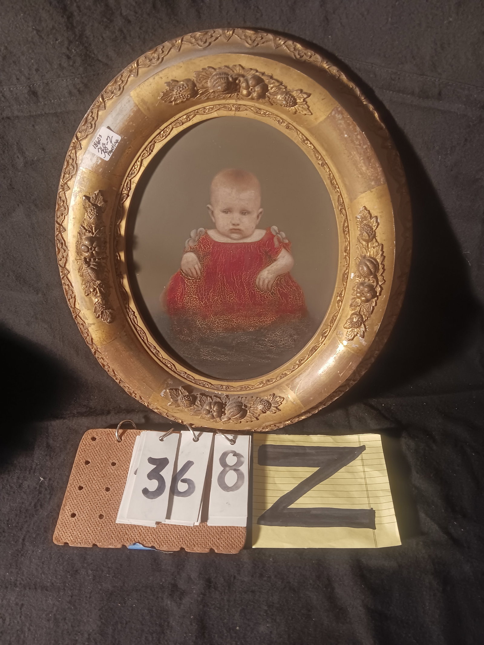 American 1860s Children's Oil on Academy Board Portrait: American 1860s children's oil on academy board portrait. Frame is 9.125"w x 10.125"h. Portrait is 6.375"w x 7.25"h. See photos. From the Fairmont, NY estate of Carrie Gannett, and advanced antique, ar