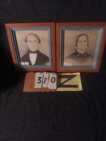 Pair of 1800s Watercolors of Man and Woman