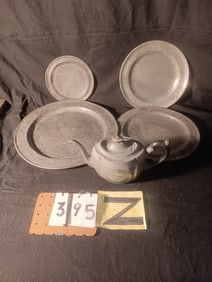 Five Pieces of 18c to 19c Pewter