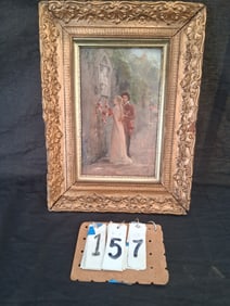 Signed Oil on Wood Panel Painting