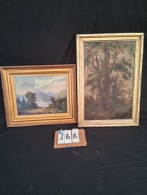 Two 19c Oil on Canvas Paintings