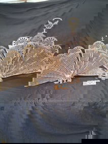 Two Contemporary Brass Fireplace Screens
