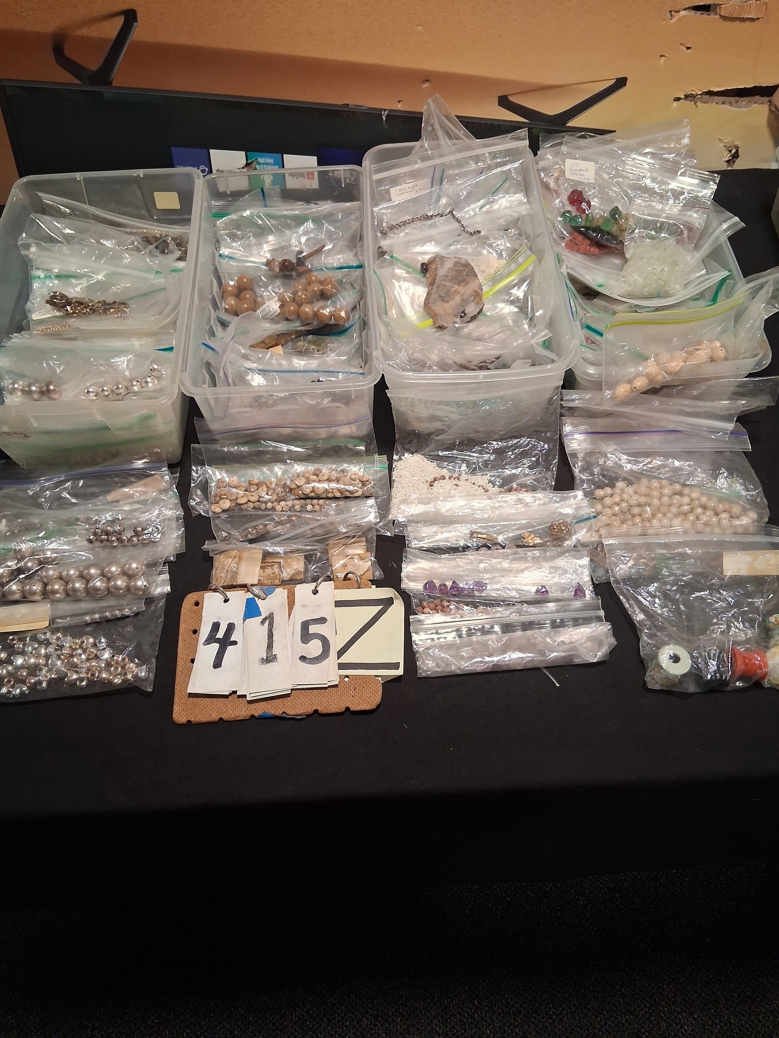 Miscellaneous Collection of Estate Jewelry Pieces: Miscellaneous collection of estate jewelry pieces. 1000s of items including beads, polished stones, sterling clasps, turquoise, antique pendants, carved gems and much more! From the Fairmont, NY estat