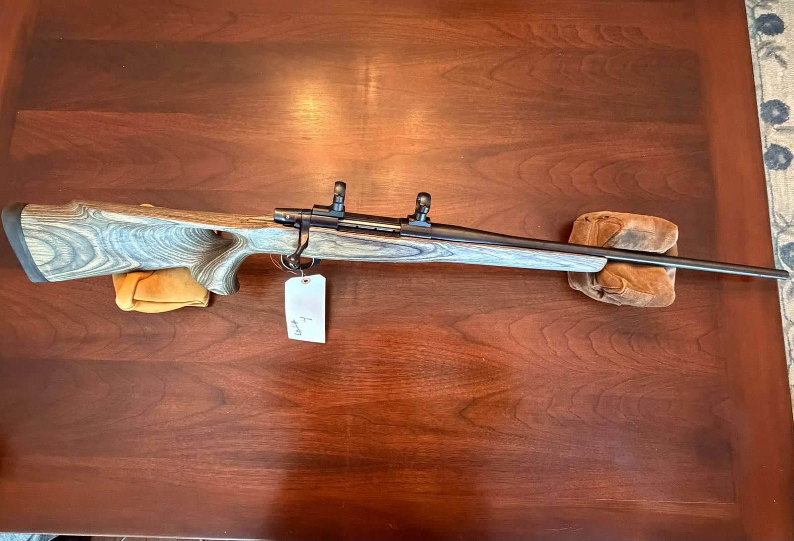 Weatherby Vanguard: Weatherby Vanguard. 300 Weatherby Magnum. 24" barrel, with scope rings. Boyds thumbhole stock (unfinished). Serial No. VS97500. See photos.