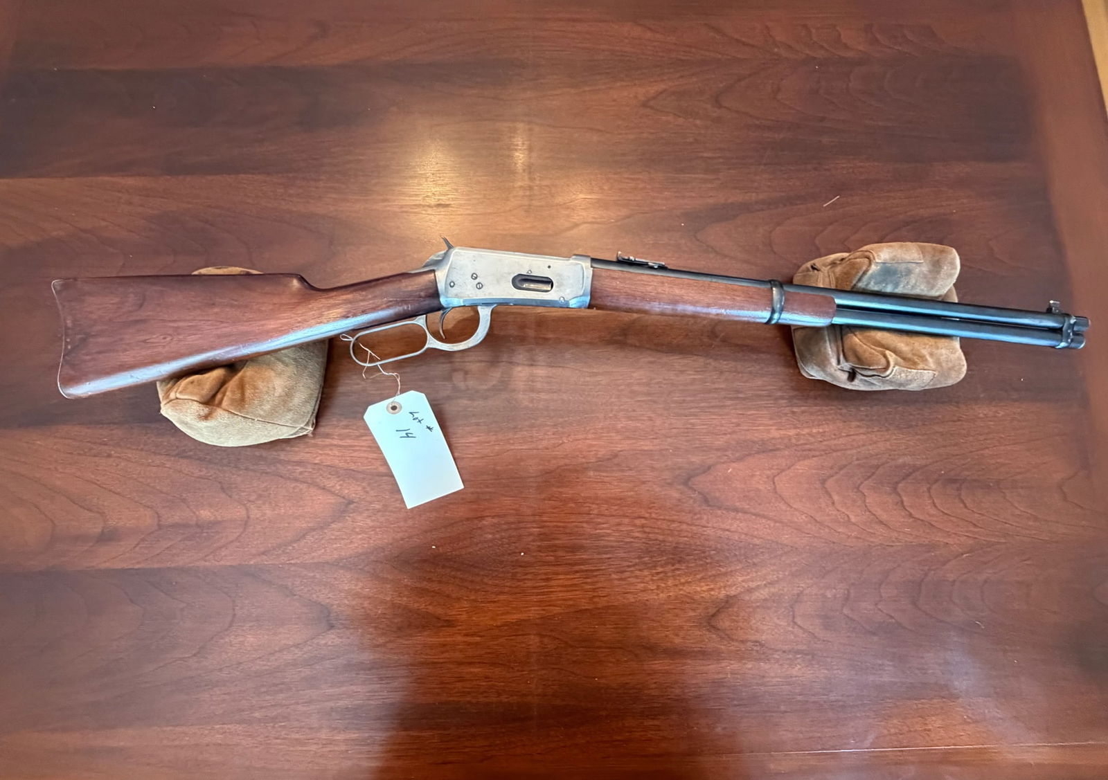 Winchester Model 94 Saddle Ring Carbine: Winchester Model 94 saddle ring carbine. 30 WCF smokeless. 20" barrel. Nickel steel receiver. Serial No. 957144. See photos.