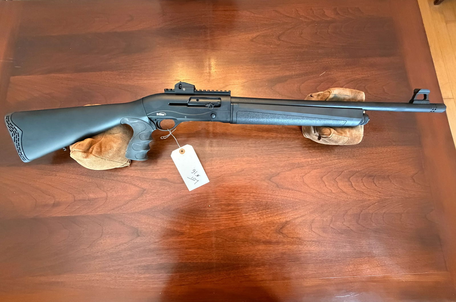 TriStar Raptor Atac: TriStar Raptor Atac 12 gauge semi-automatic shotgun. 2.75" or 3" shells. 20" barrel. Full compensated choke. New in the box with the box - lubricated. Serial No. KRA109373. See photos.